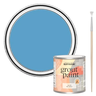 Image of Rust Oleum Blue Ultra Durable Grout Paint Cerulean 250ml