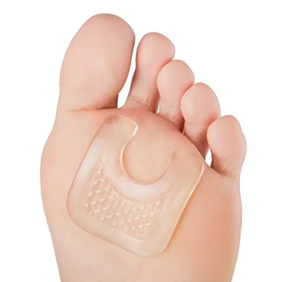Image of Sumifun Gel Callus Pads, 10 Pcs of Protectors with U Shaped and Waterproof Designed, Pain Relief from Rubbing, Blister, Reusable Cushions