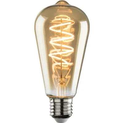Image of KnightsBridge 230V 4W LED ES Amber ST64 Spiral Filament Lamp 1800K Dimmable