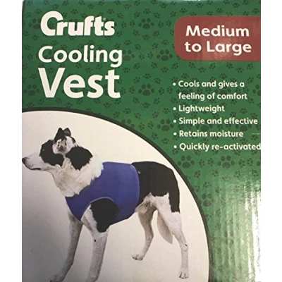 Image of Crufts Pet Cooling Vest in Colour Box, Medium/Large, Blue