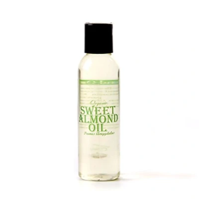 Image of Mystic Moments Organic Sweet Almond Virgin Carrier Oil 250ml Pure &amp; Natural Perfect For Hair, Face, Nails, Aromatherapy, Massage and Dilution Vegan GMO Free