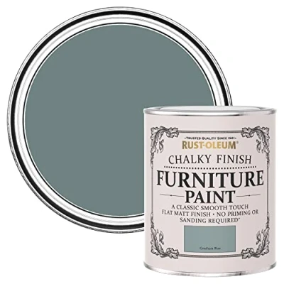 Image of Rust Oleum Blue Upcycled Furniture Paint in Chalky Finish Gresham 750ml