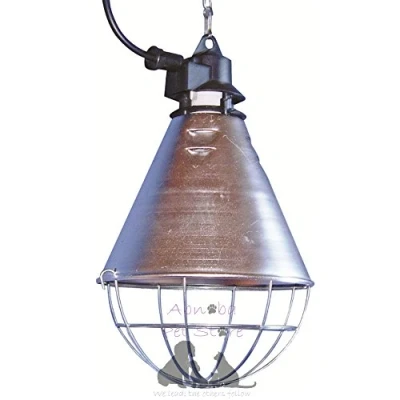 Image of Abnoba Heat Lamp with 175w bulb Puppy Kitten Whelping Box Kit Infrared Reflector Dia 21cm