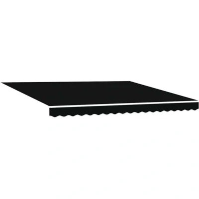 Image of vidaXL Awning Replacement Fabric for 4x3 m Frame Black