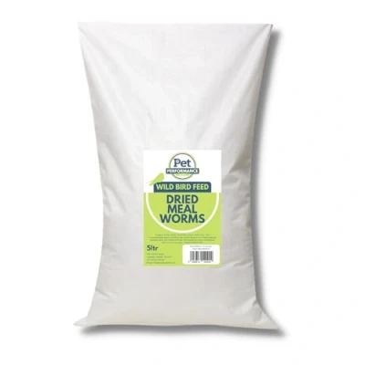 Image of Pet Performance Dried Mealworms for Wild Birds High Protien Natural Bird feed 5L Bulk Bag aprox 800g Energy Garden Food