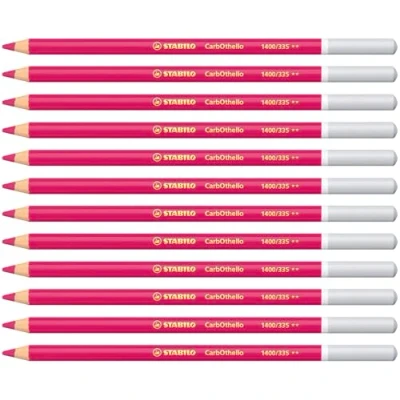 Image of Chalk Pastel Pencil STABILO CarbOthello Pack of 12 Magenta
