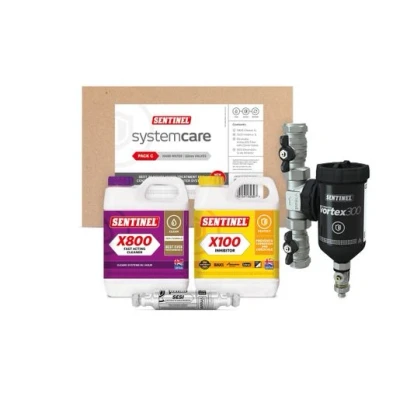 Image of Sentinel Systemcare Pack C Vorte X 250 Hard Water 22mm Intergrated Valves Syscarevortex Hw