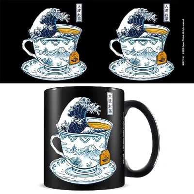 Image of Pyramid International Vincent Trinidad Mug (The Great Kanagowa Tea Design) 11oz Ceramic Coffee Mug, Cups and Mugs for Men Women Official Merchandise