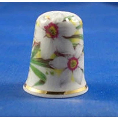 Image of Porcelain China Collectable Thimble Narcissus