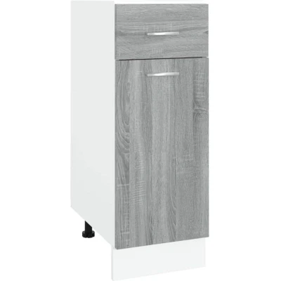 Image of vidaXL Drawer Bottom Cabinet Lyon Grey Sonoma 30x46x81.5 cm Engineered Wood