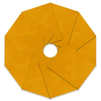 Image of Trimits Craft Felt, 10 Pack, Gold, 23 x 30cm