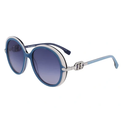 Image of Karl Lagerfeld KL6084S Sunglasses, 458 Azure White, 70
