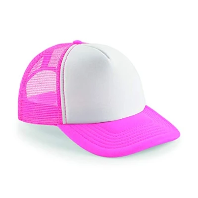 Image of Beechfield Vintage Plain Snap Back Trucker Cap Classic Retro Style Hat