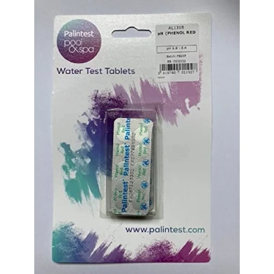 Image of Phenol red pH test tablets swimming pool hot tub X50 Palintest