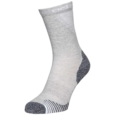 Image of Odlo Crew Active Warm Running Socks Size 45 47, Grey Moisture Wicking, Thermal Comfort