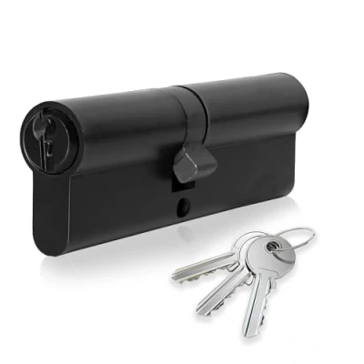 Image of XFORT Matt Black Euro Cylinder Lock 40/40 (80mm), Door Barrel with 3 Keys, Anti Bump, Drill and Pick Key