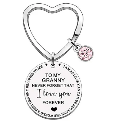 Image of FMCC Granny Gifts Mothers Day for Best Keyring Birthday Christmas from Grandchildren Never Forget That I Love You Forever