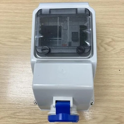 Image of Garo 16 amp 3 Pin Socket with 25A 30mA RCD, 230V IP44 2P+E Blue Single Phase