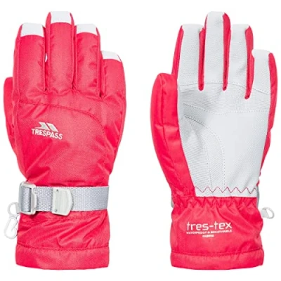 Image of Trespass Kids Ski Gloves Padded Waterproof Sherpa Lined Simms