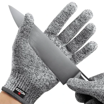 Image of NoCry Premium Cut Resistant Gloves Food Grade — Level 5 Protection; Ambidextrous; Machine Washable; Superior Comfort and Dexterity; Lightweight Protective Gloves; Complimentary eBook