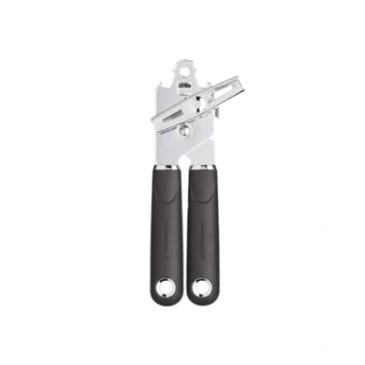 Image of MasterClass Can Opener with Soft Grip Handles, Stainless Steel, 19 cm, Black