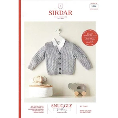 Image of Sirdar Snuggly Soothing DK Knitting Pattern Booklet 5346 Cardigan