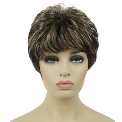 Image of Lydell 6&quot; Women Wigs Short Curly Hair Synthetic Full Wig (FS10)