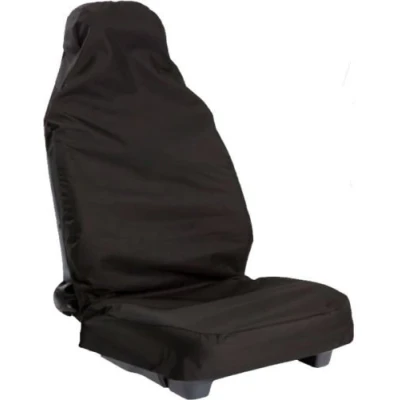 Image of JHAutomotive Waterproof Heavy Duty Car Front Single BLACK Seat Cover Protector