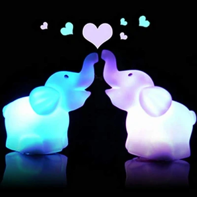 Image of SpirWoRchlan Night Light for Kids Nursery Lamp, Cute Elephant Shaped LED 7 Color Changing Lamp Bedroom Home Decor Gift Bedrooms, Children’s Room, Baby, Kids, Infants