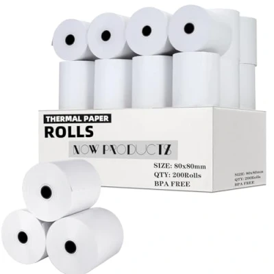 Image of 80x80mm Thermal Till Rolls 200 Receipt Paper