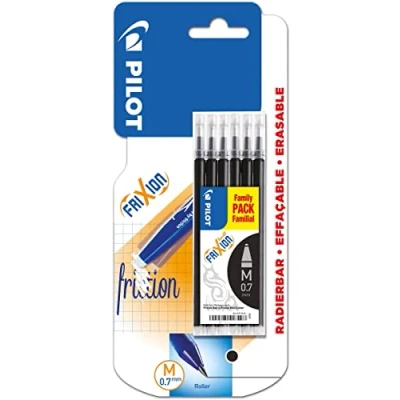 Image of Set of 6 FriXion Pilot Refills Black