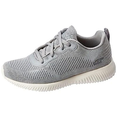 Image of Skechers Womens Bobs Squad Tough Talk Trainers Grey UK 3.5