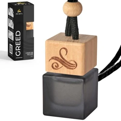 Image of Creed Car Air Freshener for Men Aventos Perfume Inspired Fragrances Strong with Odour Eliminator Technology GREED Scent by Perfa