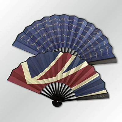 Image of Memory Lane God Save The Queen &#039;Limited Edition&#039;, Union Jack, Bamboo and Silk Fan