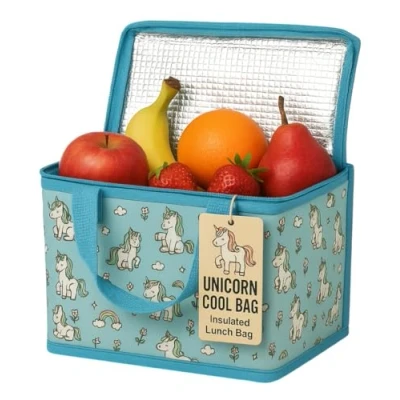 Image of Guilty Gadgets Unicorn Cool Bag School Picnic Lunch Box Container Insulated Small Thermal Cooler Novelty