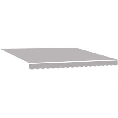 Image of vidaXL Awning Replacement Fabric for 4x3 m Frame Light Grey