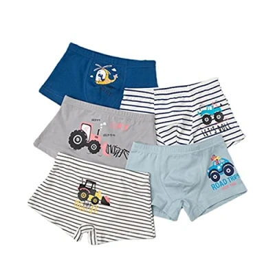 Image of SHAIYOU Boys Boxer Briefs Cotton Kids Toddler Underwear 5 Pack,Boys Childrens Trunks Shorts Underpants 2 14 Years (A,M 3 Years)