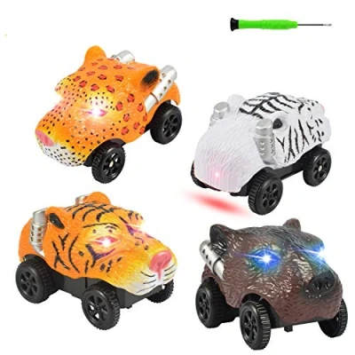 Image of Tracks Cars only Replacement, Race for Glow in The Dark, Racing Car Track Accessories with 3 Flashing LED Lights, Compatible Most Kids Boys and Girls(4pack)