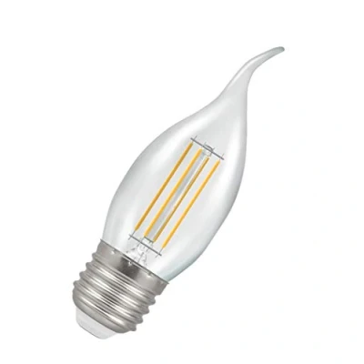 Image of Crompton LED Bent Tip Candle Filament Dimmable Clear 5W 2700K ES E27