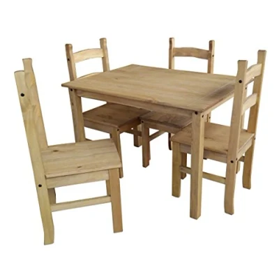 Image of Mercers Furniture Corona Budget Dining Table and 4 Chairs Pine