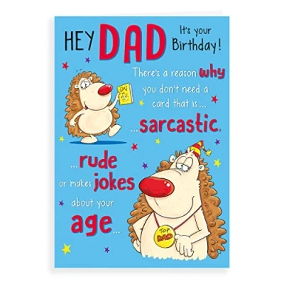 Image of Regal Publishing Humour Birthday Card Dad 9 x 6 inches