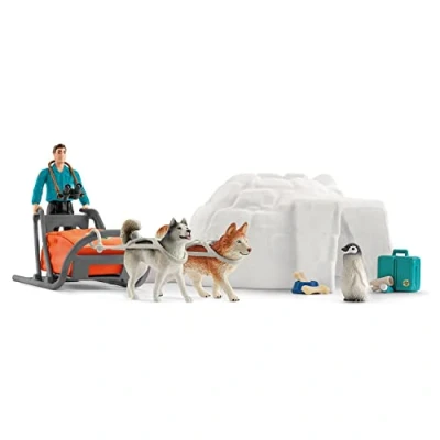 Image of SCHLEICH 42624 Antarctic Expedition Wild Life Toy Playset for children aged 3 8 Years