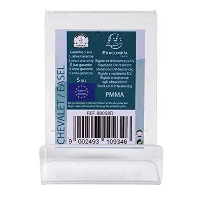 Image of Exacompta, Ref 88058D, Slanted Sign Holder, Display Easel, Transparent PMMA, Acrylic, Suitable for Documents, Literature &amp; Booklets, 30 x 83 53mm