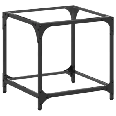 Image of vidaXL Coffee Table with Transparent Glass Top Hall End Side Steel