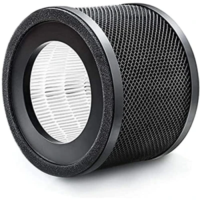 Image of Air Purifier Filter, Replacement 3 in 1 True HEPA Filter Compatible with TaoTronics AP001, Black, NA AP001