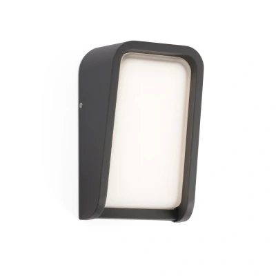 Image of Mask Integrated LED Flush Wall Light Outdoor Grey, 3000K, IP65