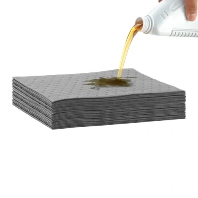 Image of Oil Absorbent Pads, 50 x 40cm Spill Control Sheets, Rapid Absorption for and Water Based Liquids, Weight Dimpled Pad Garage Accessorie Home Basement Restaurant Kitchen (30)