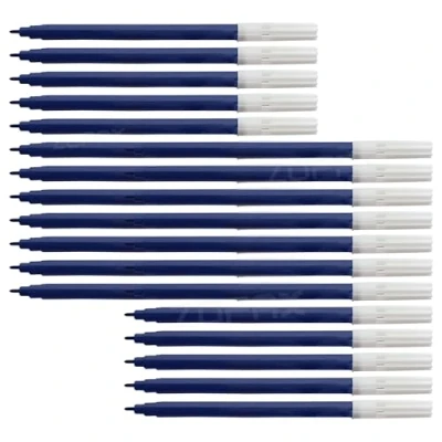 Image of iSketchO Felt Tip Colouring Pens, BLUE, Pack of 24, Fibre Ideal for Write Draw Sketch Mark Safe Non Toxic, School Office Home Use, iZOFAX