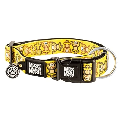 Image of Max &amp; Molly Dog Puppy Collar with Power Buckle, Fun Style for Small, Medium, Large Dogs Puppies, Waterproof, Comfortable, Adjustable, Includes Gotcha QR Code Pet ID