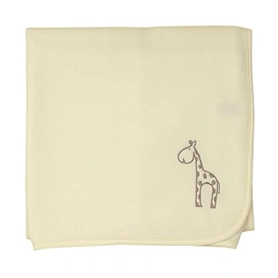 Image of BabyPrem Baby Fleece Shawl/Wrap 94 x 82cm Cream Elli &amp; Raff Giraffe